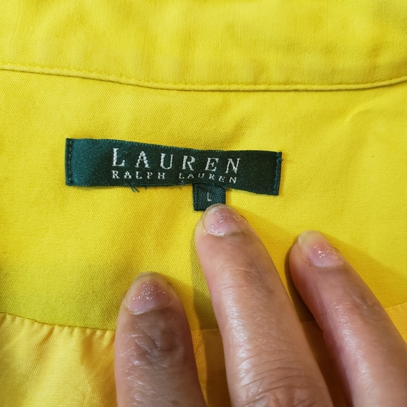 Lauren Ralph Lauren Yellow Double Breasted Coat - Picture 6 of 8